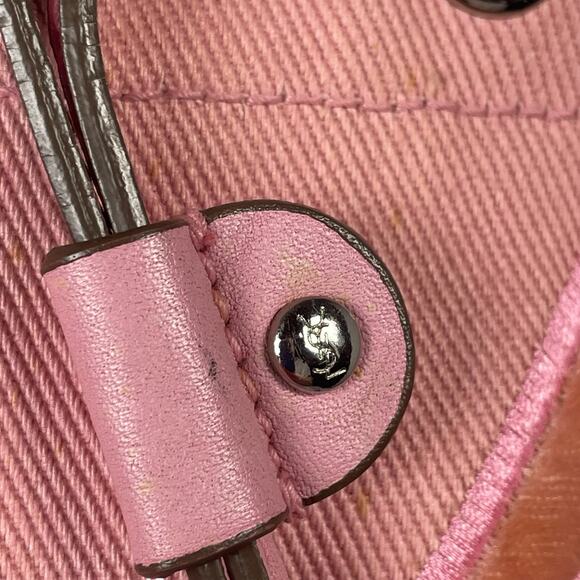SOLD Yves Saint Laurent Vintage Tote Pink Canvas Bag - Picture 9 of 16